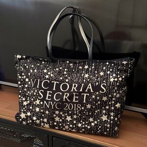 Victoria's Secret Black and White Star Tote